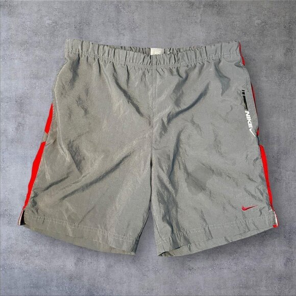 Nike Grey & Red Sports and Swim Shorts – Small - Picture 1 of 4